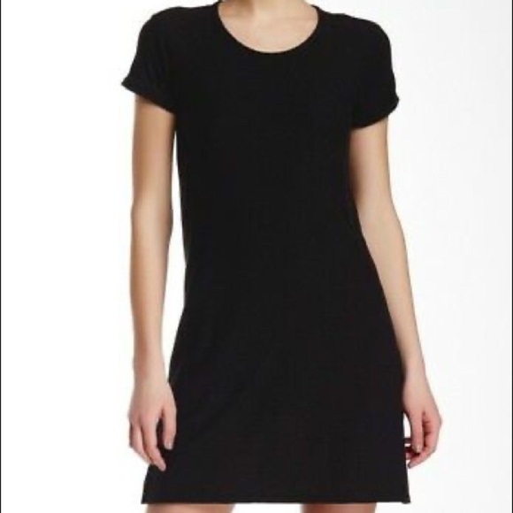 JAMES PERSE Short Sleeve Black TShirt Dress Cinched Back - Picture 1 of 9